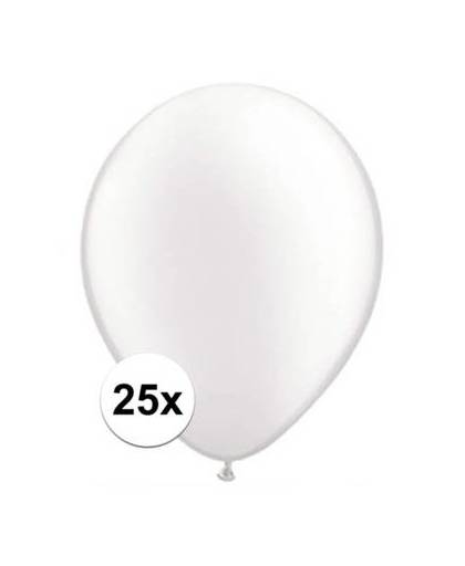 Qualatex ballonnen parel wit 25 stuks