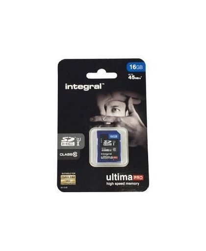 Integral SD geheugenkaart 16GB klasse 10 Ultima Pro