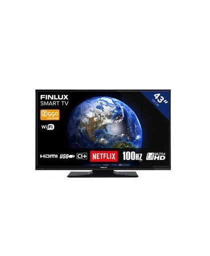 Finlux 43 inch (109 cm) 4k ultra hd smart tv met ingebouwde wi-fi
