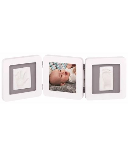 Baby Art Double Print Frame - Wit & grijs