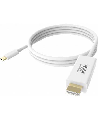 Vision TC 3MUSBCHDMI HDMI USB-C Wit kabeladapter/verloopstukje
