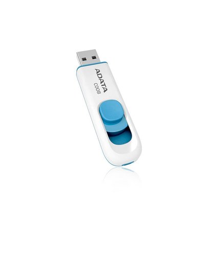 ADATA 16GB C008 16GB USB 2.0 Type-A Blauw, Wit USB flash drive