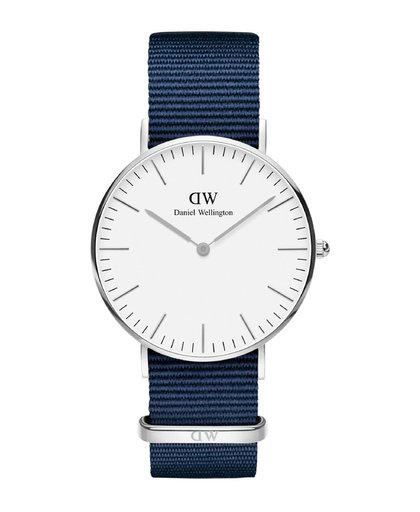 Daniel Wellington Horloge Classic Bayswater zilverkleurig-wit 36 mm DW00100280