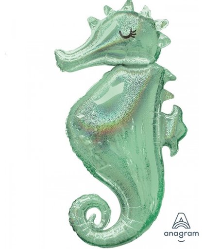SuperShape “Mermaid Wishes Seahorse”, Foil Balloon holographic, P40, packed 50 x 96 cm