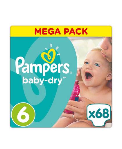 Pampers Baby-Dry Luiers - Maat 6 - 68 Stuks