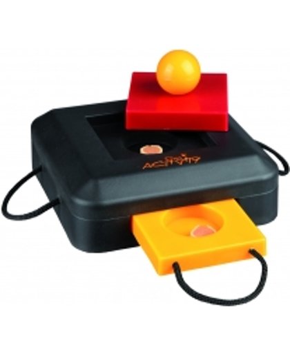 Trixie Dogtoy Dog Activity Strategy Game Gamble Box - Piepend Speelgoed - 15 cm x 15 cm x 9 cm - Zwart/Rood/Oranje
