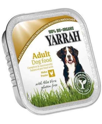Yarrah Biologische Hondenvoer - Brokjes In Saus Glutenvrij - Kuipje - 14x 150 gr
