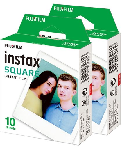 Fuji Instax Square 10 film duo-pack (2x10 foto's met wit kader)