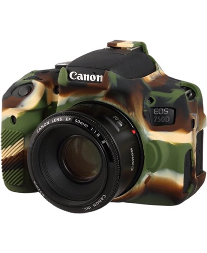 easyCover Silicone cover voor Canon 750D - camouflage