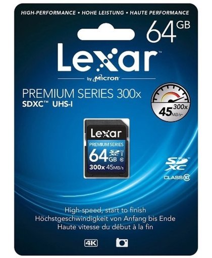 Lexar Premium Series SD kaart - 64GB