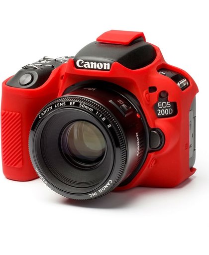 Silicone cover voor Canon EOS 200D - rood