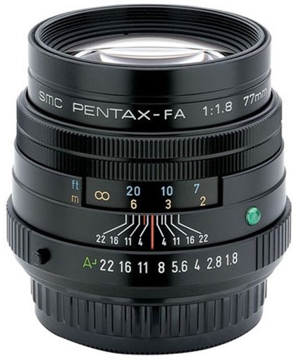 Pentax smc FA 77mm F1.8 - geschikt voor een digitale spiegelreflexcamera van Pentax