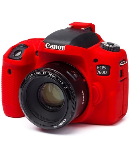 easyCover Silicone cover voor Canon 760D - rood