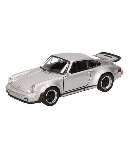 Speelgoed grijze Porsche 911 Turbo auto 12 cm Grijs