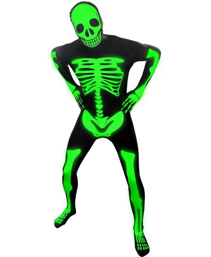 Vegaoo Fosforescerend skelet Morphsuits kostuum voor volwassenen L (tot max. 180 cm)