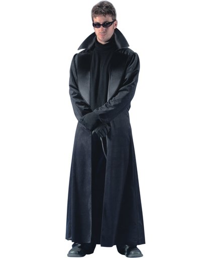Vegaoo Lange zwarte jas voor heren XL