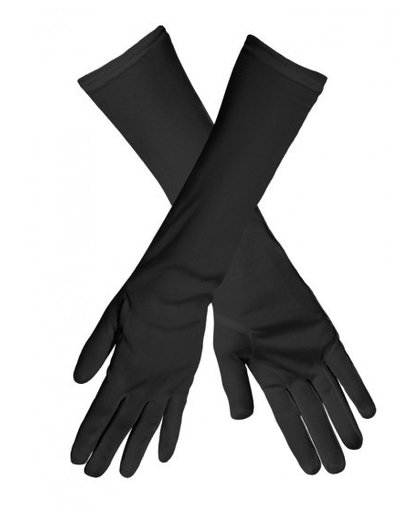 Vegaoo Lange zwarte handschoenen voor volwassenen One Size
