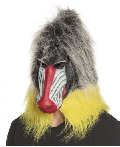 Vegaoo Latex baviaan masker voor volwassenen One Size