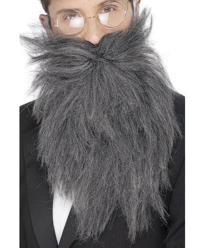 Vegaoo Lange grijze baard voor mannen One Size