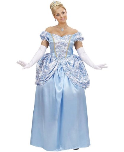 Vegaoo Blauwe prinsessen Assepoester outfit voor vrouwen  S