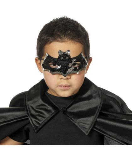 Vegaoo Lovertjes vleermuis masker voor kinderen One Size