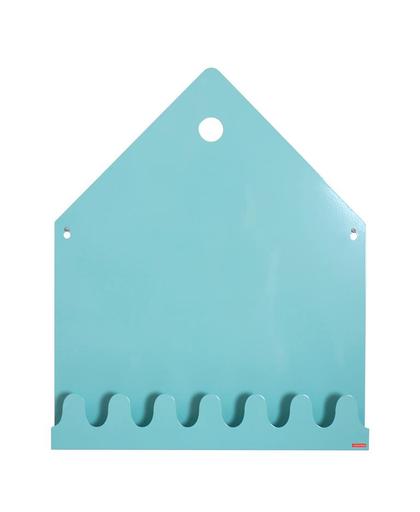 roommate villa magnetisch bord met rekje - blauw