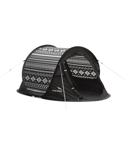 Easy Camp Antic Tribal Pop-up Tent - 2-Persoons - Zwart/Wit