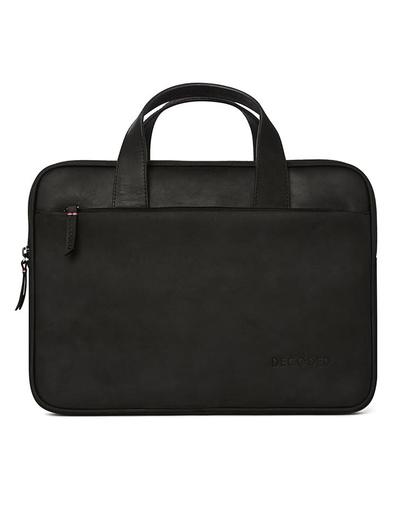 Decoded Waxed Slim Bag Macbook Pro - Zwart