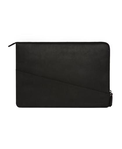 Decoded Leather Waxed Slim Sleeve voor Macbook Pro 15 inch 2016 Zwart