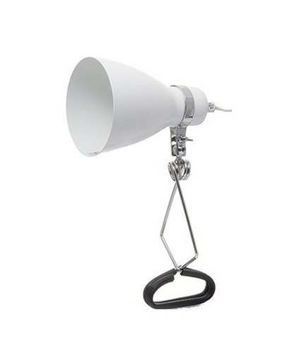 Witte klemlamp 11 x 28 cm Wit