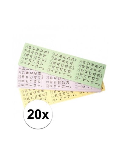 20 blokken met Bingokaarten 1-75 Multi