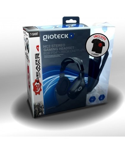 Gioteck HC2 Wired Stereo Headset + Gears of War 4 T-Shirt Black