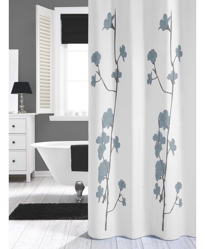 Sealskin Orchid douchegordijn textiel 180x200cm blauw 233031324