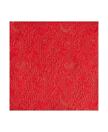 Luxe servetten barok patroon rood 3-laags 15 stuks