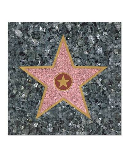 Hollywood walk of fame servetten 25 x 25 cm