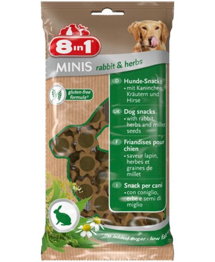 8in1 Minis Konijn & Kruiden - Hondensnacks - 100 g