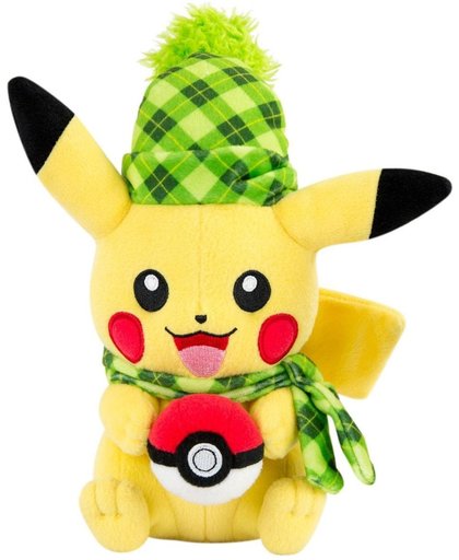 Pokémon - Pikachu Winter Edition Knuffel 20 cm