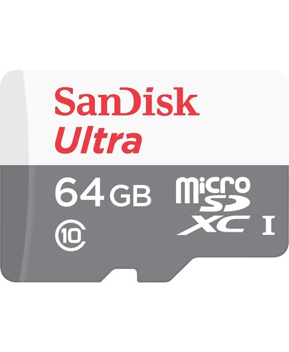 Sandisk Ultra MicroSDXC 64GB UHS-I + SD Adapter 64GB MicroSDXC UHS-I Klasse 10 flashgeheugen