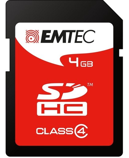 Emtec SDHC 4GB Class4 4GB SDHC Class 4 flashgeheugen