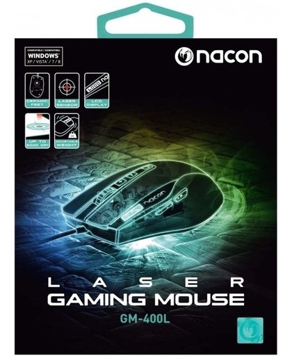 NACON GM-400L gaming muis met laser sensor - zwart (PC)
