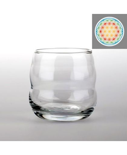 Nature's Design Drinkglas Mythos met Bloem des Levens veelkleurig (250 ml)