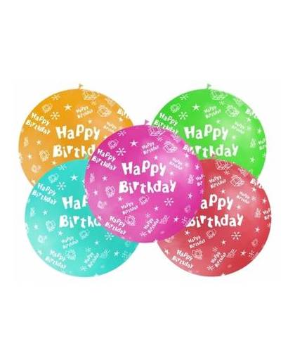 Mega ballon happy birthday zalm