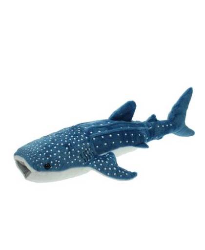 Pluche blauwe walvis haai 54 cm