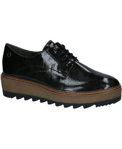 Tamaris - 1/23703/21 - Oxford schoenen - Dames - Maat 41 - Zwart;Zwarte - 235 -Anthracite Patent