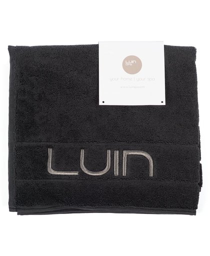 LUIN SPA – Badmat – 50 x 80 cm Zwart – 100% hoogwaardig katoen – 800 gr/m²