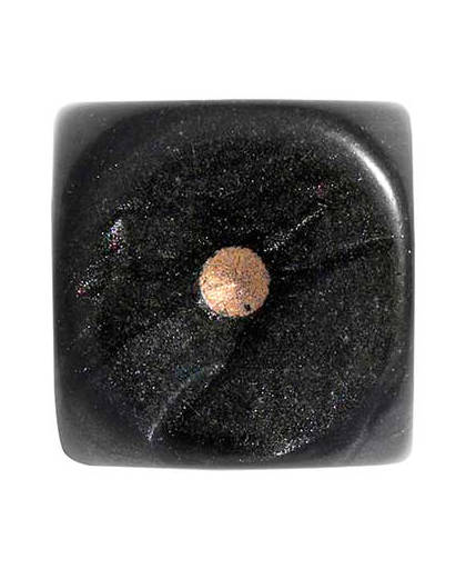 Philos parelmoer zwart dobbelstenen 12mm 36st.