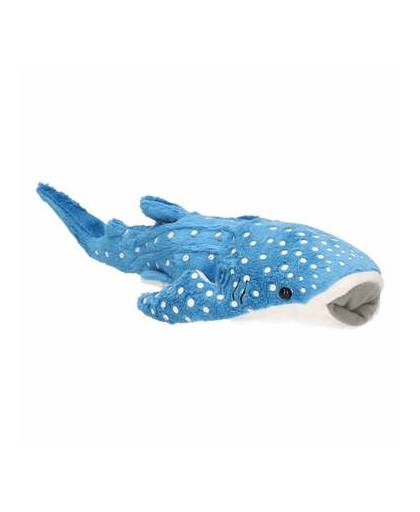 Pluche blauwe walvis haai 28 cm