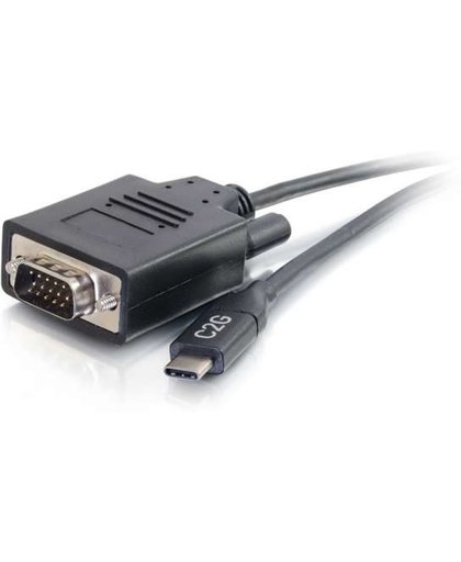 C2G 82385 video kabel adapter 2,7 m USB C VGA (D-Sub) Zwart
