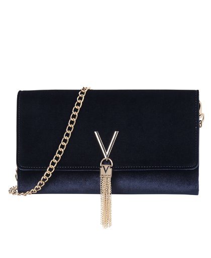 Valentino Handbags-Handtassen-Marilyn Clutch Velvet-Blauw