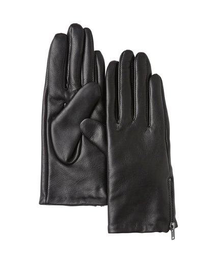SELECTED Leren Handschoenen Dames Zwart